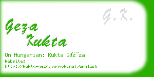 geza kukta business card